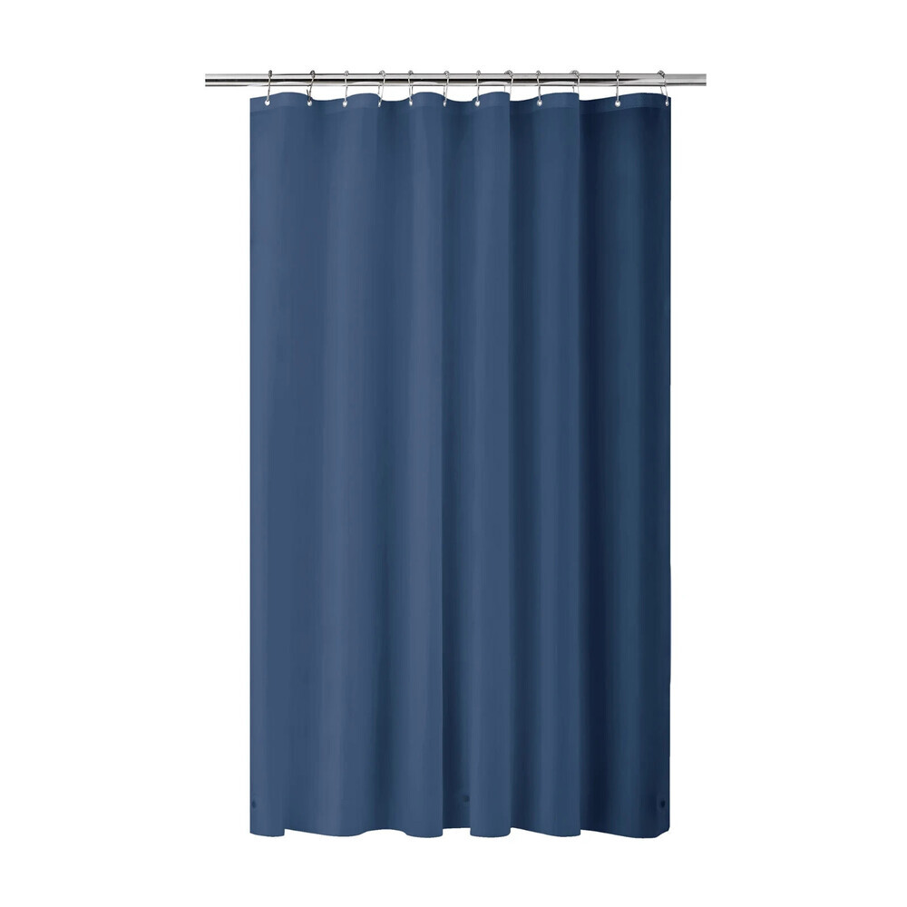 Clorox MSI007832 Shower Liner Unisex 72X72 Blue Waterproof Metal Grommets BED8